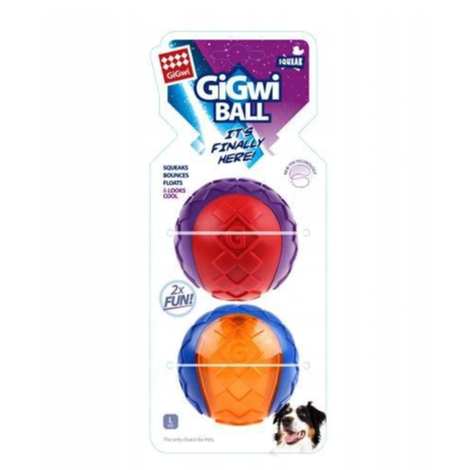 Zabawka dla psa GiGwi Ball Piłki dla psa DŹWIĘK roz. L - 2szt.