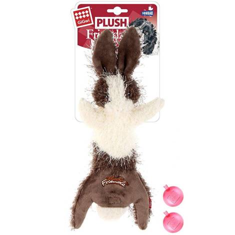 Zabawka dla psa GiGwi Push Friends Rabbit (L)  królik - pluszak bez wypełnienia z wymiennymi piszczałkami