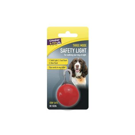 Zawieszka dla psa ze światełkiem LED czerwona